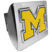 University of Michigan Yellow Chrome Hitch Cover image 1