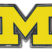 University of Michigan Yellow Chrome Emblem image 1