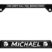 Michael Black Metal Open Corners License Plate Frame image 1