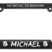 Michael Black Open Corner Plastic License Plate Frame image 1