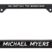 Michael Black Metal Standard Size License Plate Frame image 1