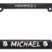 Michael Black Open Corner Plastic License Plate Frame image 1