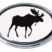 Moose White Chrome Emblem image 1