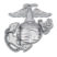 Marines Premium Anchor Chrome Emblem with Silver Accent image 1