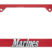 Marines Red License Plate Frame image 1