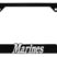 Marines Black Open License Plate Frame image 1