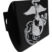 Marines Premium Emblem with Black Accent on Black Metal Hitch Cover image 1