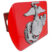 Marines Premium Emblem with Silver Accent on Red Metal Hitch Cover image 1
