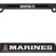 Full-Color Marines Semper Fi Black Plastic Open License Plate Frame image 1