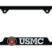 Marines USMC 3D Black Metal License Plate Frame image 1