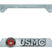 Marines USMC 3D Chrome Metal License Plate Frame image 1