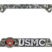 Marines USMC 3D Camo Metal License Plate Frame image 1