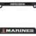Full-Color US Marines Black Plastic Open License Plate Frame image 1