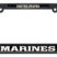 Full-Color US Marines Black Plastic License Plate Frame image 1
