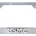 Marines USMC Chrome Open License Plate Frame image 1
