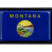 Montana Flag Black Metal Car Emblem image 1