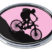 Mountain Biking Pink Chrome Emblem image 1