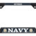 Full-Color Navy Retired Black Open License Plate Frame image 1