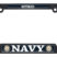 Full-Color Navy Retired Black Plastic Open License Plate Frame image 1