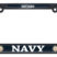 Full-Color Navy Retired Black Plastic License Plate Frame image 1