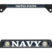 Full-Color US Navy Black Open License Plate Frame image 1