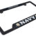 Full-Color US Navy Black Plastic Open License Plate Frame image 3