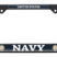 Full-Color US Navy Black License Plate Frame image 1