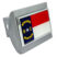 North Carolina Chrome Flag Brushed Chrome Hitch Cover image 1