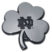 Notre Dame Shamrock Chrome Emblem image 1