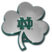Notre Dame Shamrock Green Chrome Emblem image 1