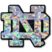 Notre Dame Silver 3D Reflective Decal image 1