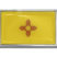 New Mexico Flag Chrome Metal Car Emblem image 1
