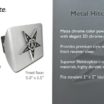 Eastern Star Brushed Chrome Hitch Cover image 3