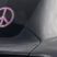 Peace Sign Pink Reflective Decal image 2