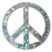 Peace Sign Silver Reflective Decal image 1