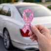 Pink Ribbon Reflective Decal image 2