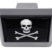 Pirate Flag Brushed Chrome Hitch Cover image 2