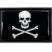 Pirate Flag Black Metal Car Emblem image 1