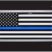 Thin Blue Line Police Flag Black License Plate image 2