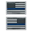 Police Flag Chrome Emblem 2-Pack image 1