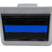 Police Flag Brushed Chrome Hitch Cover image 2