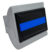 Police Flag Brushed Chrome Hitch Cover image 1