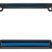 Police Blue Line Open Black Plastic License Plate Frame image 1