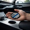 Police Flag Silicone Car Coasters image 3