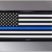 Thin Blue Line Police Flag Stainless Steel License Plate image 2