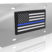 Thin Blue Line Police Flag Stainless Steel License Plate image 1