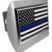 Police Flag Brushed Hitch Cover image 1