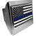 Police Flag on Chrome Hitch Cover image 1