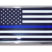 Large Police Flag Chrome Emblem image 1