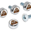 Poop License Plate Frame Screw Caps image 3